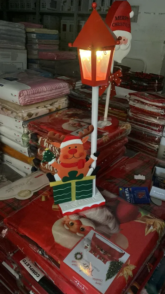 Lampada Natalizia Babbo Natale Renna