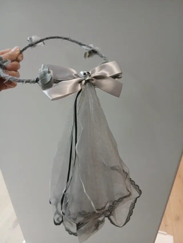 Disfraz Novia Cadáver Diadema con Velo