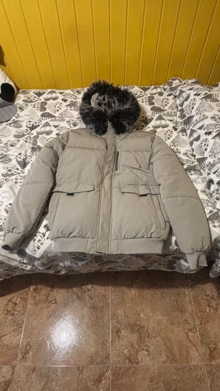 Cazadora de invierno beige/gris