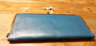 Cartera monedero boquilla metálica pájaros