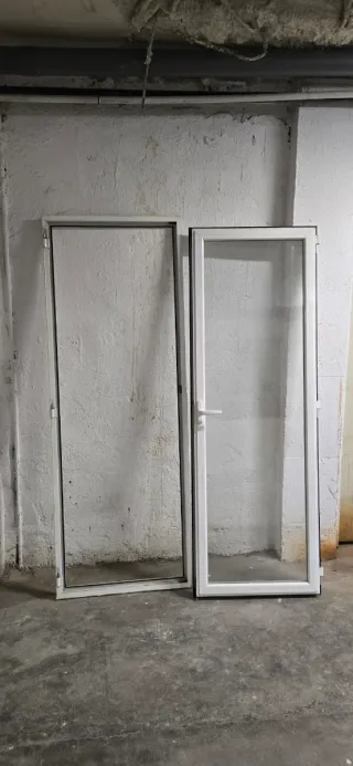 Puerta balconera de aluminio blanca 76x210cm