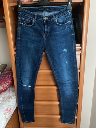 Pantalones Zara Azul Talla 40
