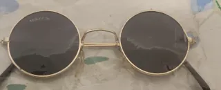 Occhiali Kenglevisch Unisex Rotondi Neri Oro