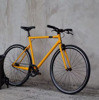 Bicicleta Fixie Elops 500 Amarilla