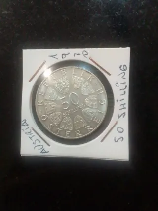 3 Monedas 50 Chelines Austria 1967, 1969,1970