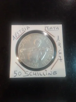 3 Monedas 50 Chelines Austria 1967, 1969,1970