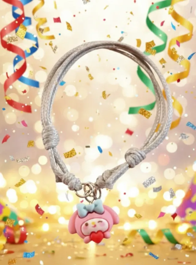 Pulsera Sanrio My Melody Rosa y Gris