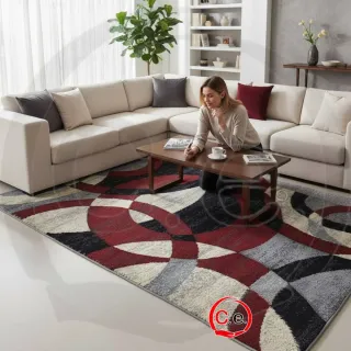 Tappeto moderno circles