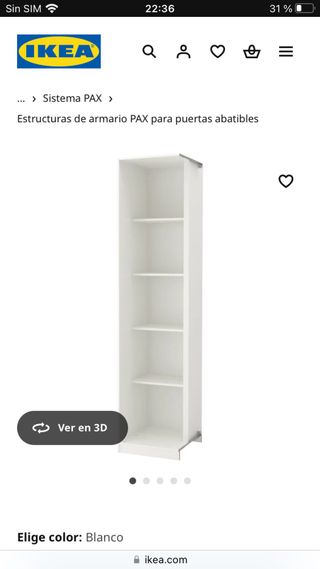 Módulo esquina 4 baldas blanco 53x58x236