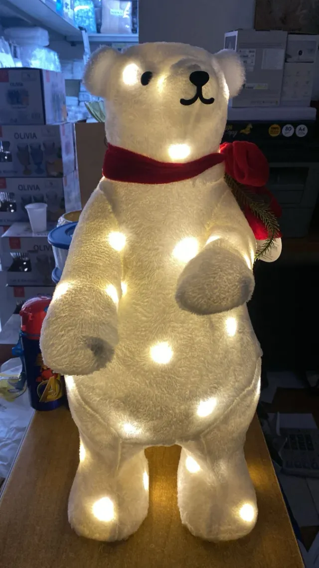 Orso Polare Luminoso Decorazione Natalizia