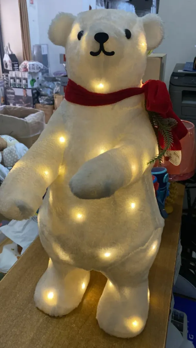 Orso Polare Luminoso Decorazione Natalizia
