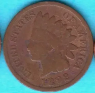 LOTE 5 MONEDAS ONE CENT.CABEZA DE INDIA.