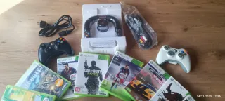 Xbox 360 Slim 500GB + 10 juegos + 2 mandos+volante
