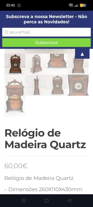 Reloj de sobremesa antiguo, no funciona