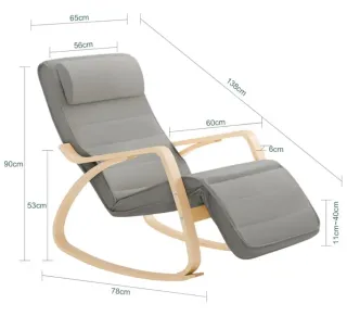 Mecedora con reposapiés ajustable