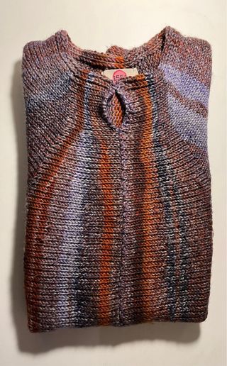 Gilet Donna Lana Misto Arancio Viola