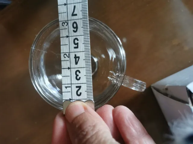 Set 6 Tazas y Platos Cristal