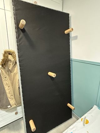 Base tapizada cama 90 con cabecero