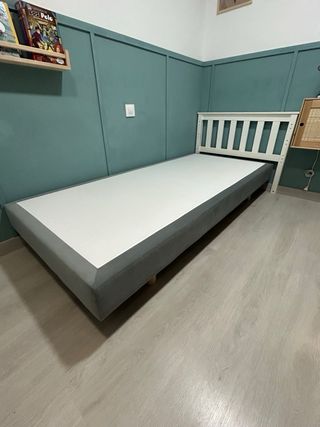 Base tapizada cama 90 con cabecero