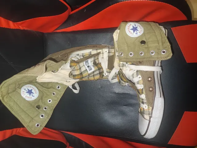 Converse All Star Alte Verde Pieghevoli vintage 46