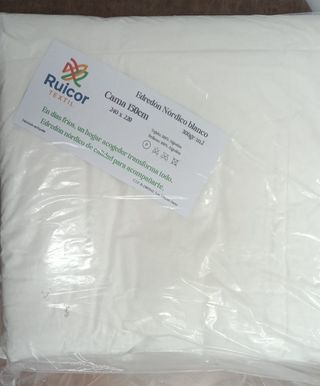 Edredón Nórdico Blanco 150cm Algodón