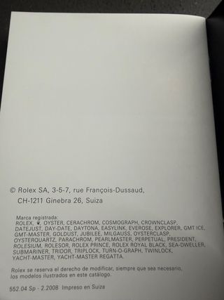 Libreto Rolex Datejust