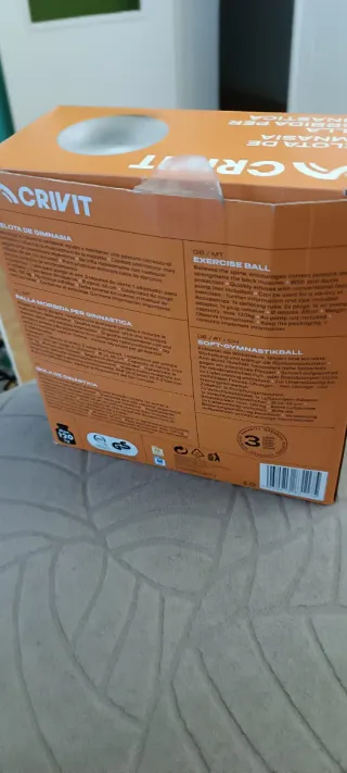Pelota Gimnasia Crivit 65 cm gris
