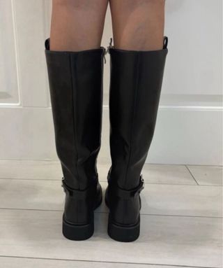 Stivali neri donna zip fibbia tg 37 nuovo