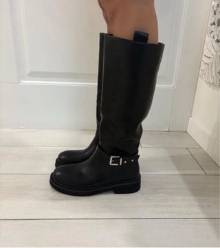 Stivali neri donna zip fibbia tg 37 nuovo