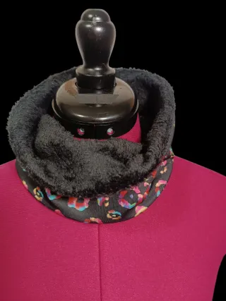 Cuello-bufanda leopardo multicolor