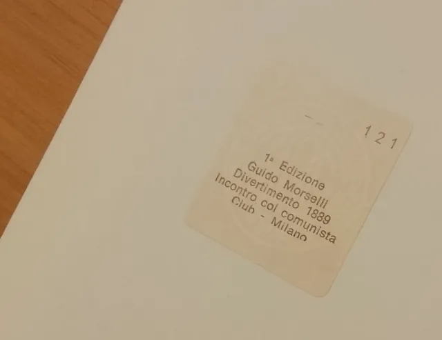 Morselli, Divertimento 1889 Incontro Col Comunista