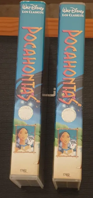 2 VHS Pocahontas Walt Disney Clásicos