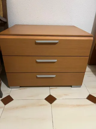 Mesita de noche madera y metal