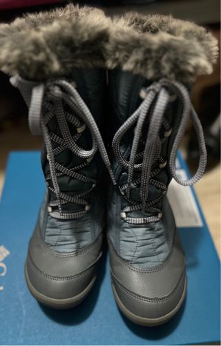 Botas de nieve niña azul y gris