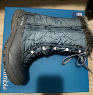 Botas de nieve niña azul y gris