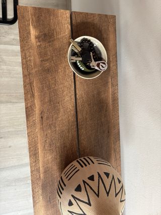 Mueble consola entrada madera y metal