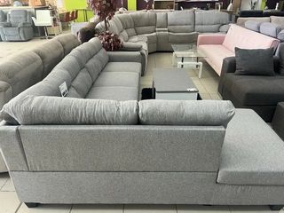 Sofá modular gris tela