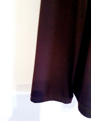 Blusa marrón cuello pelo T L/XL Vintage