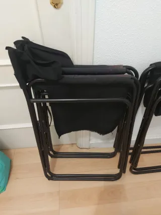 2 Sillas director plegables negras + REGALO