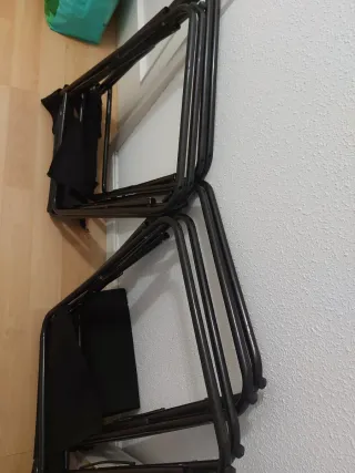 2 Sillas director plegables negras + REGALO