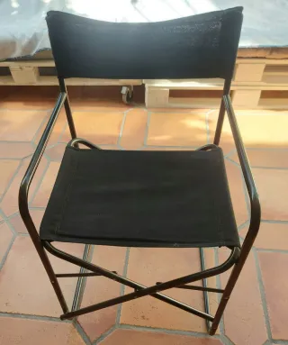 2 Sillas director plegables negras + REGALO