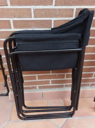 2 Sillas director plegables negras + REGALO