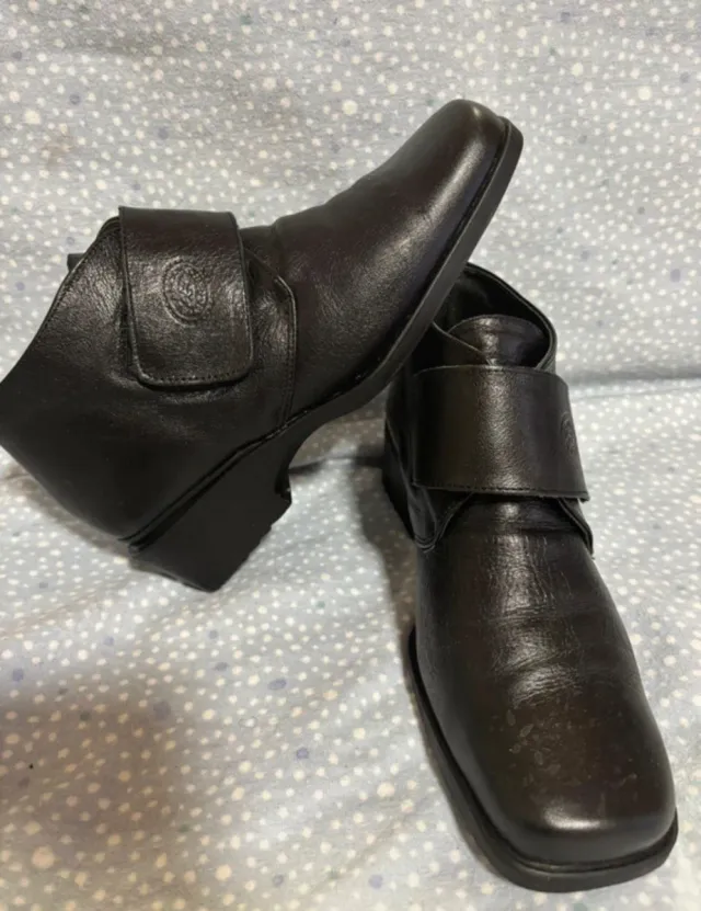 Botas de piel mujer negras