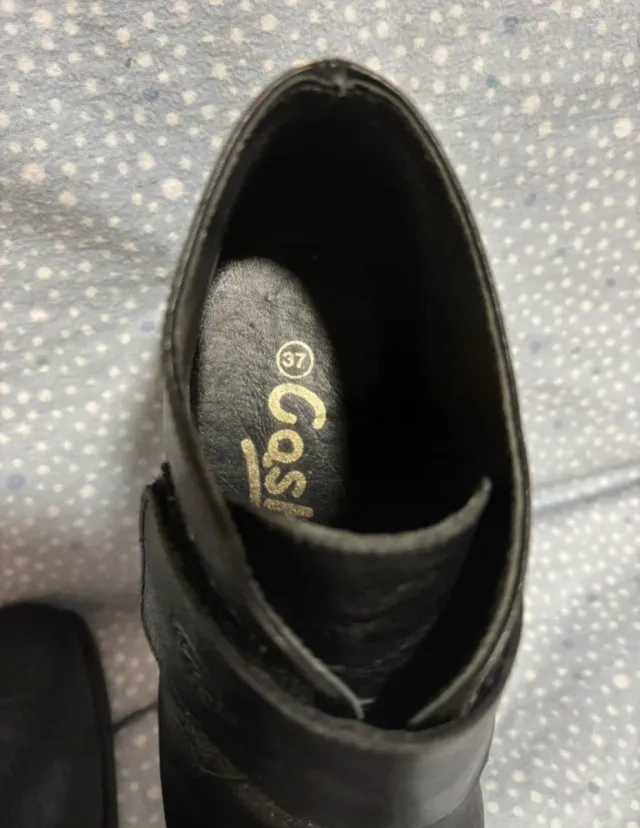 Botas de piel mujer negras