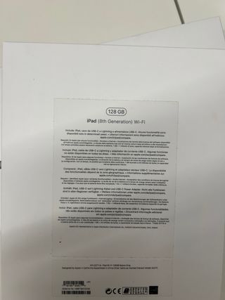 iPad 8ª Gen 128GB Wifi Plata