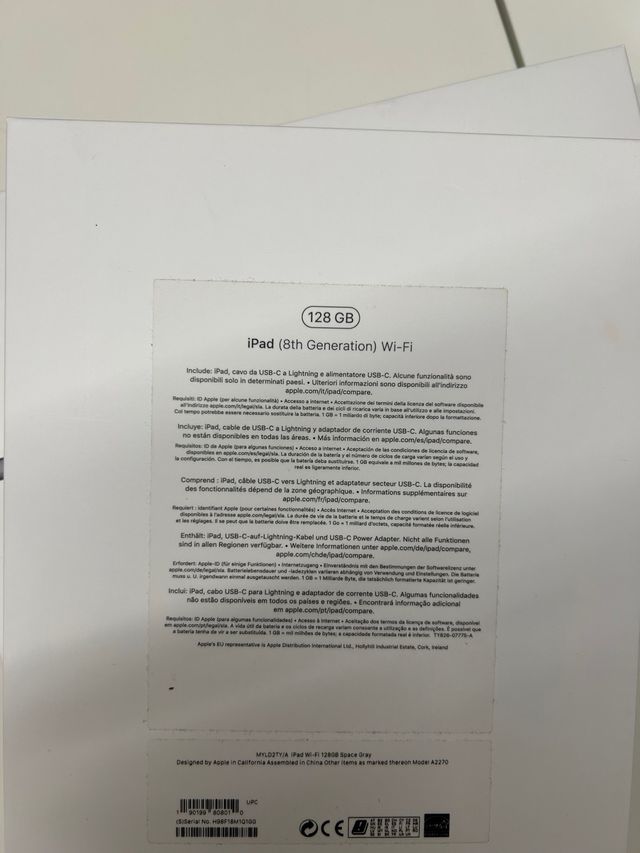 iPad 8ª Gen 128GB Wifi Plata