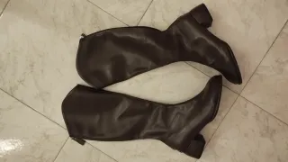 Stivali donna marroni tacco basso Tg 40