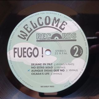 Vinilo del grupo Fuego -  Vivo de Noche, como nuev