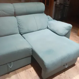 Sofá 3 plazas extensible verde