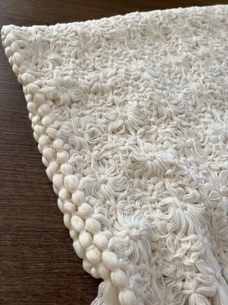 Sciarpa donna bianca lavorata